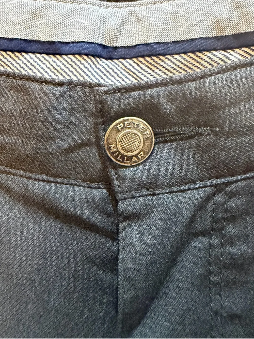 Peter Millar 100% Wool Charcoal Gray 5 Pocket Pants Size 33x33! Excellent Cond!